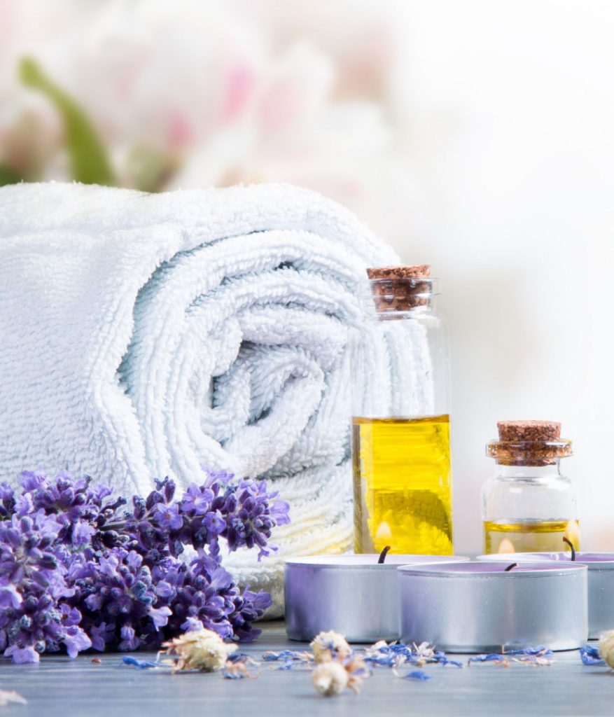 Massage oils and scented candles